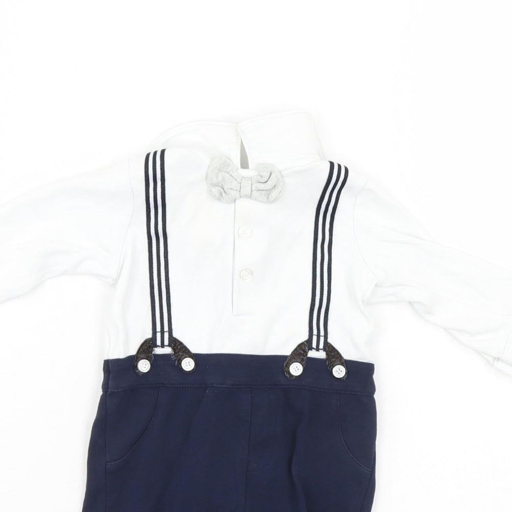 mamas & papas Boys Blue   Romper One-Piece Size 0-3 Months