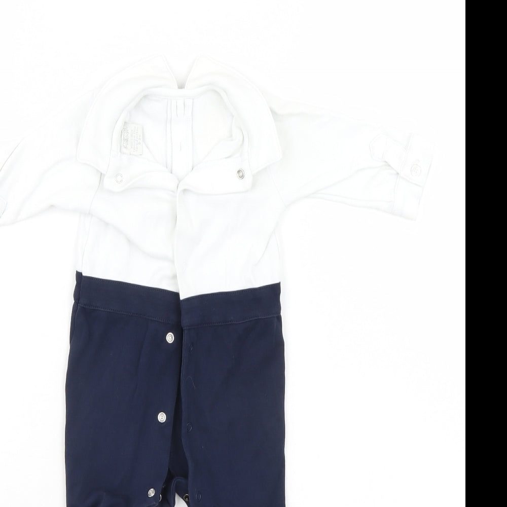 mamas & papas Boys Blue   Romper One-Piece Size 0-3 Months