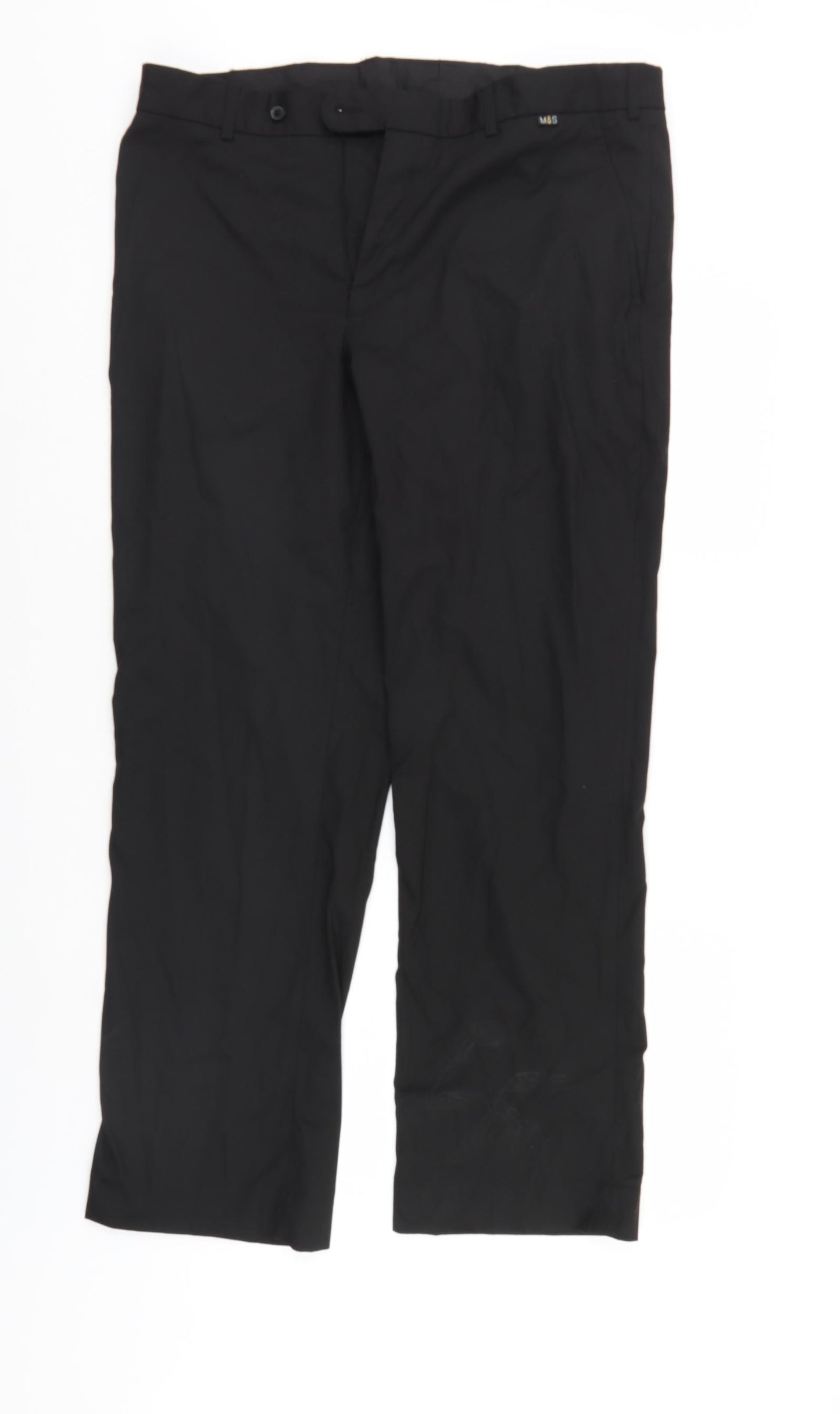 M&S Mens Black   Trousers  Size 36 L30 in