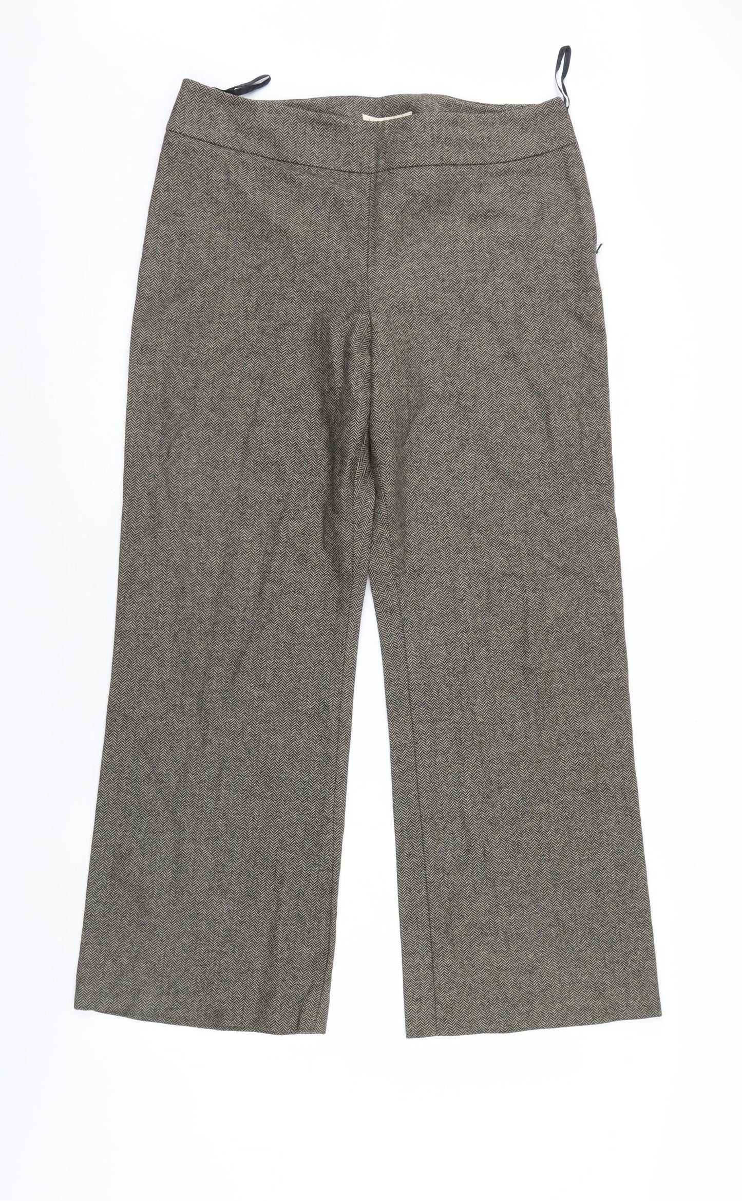 Laura Ashley Womens Red Houndstooth  Trousers  Size 14 L29 in