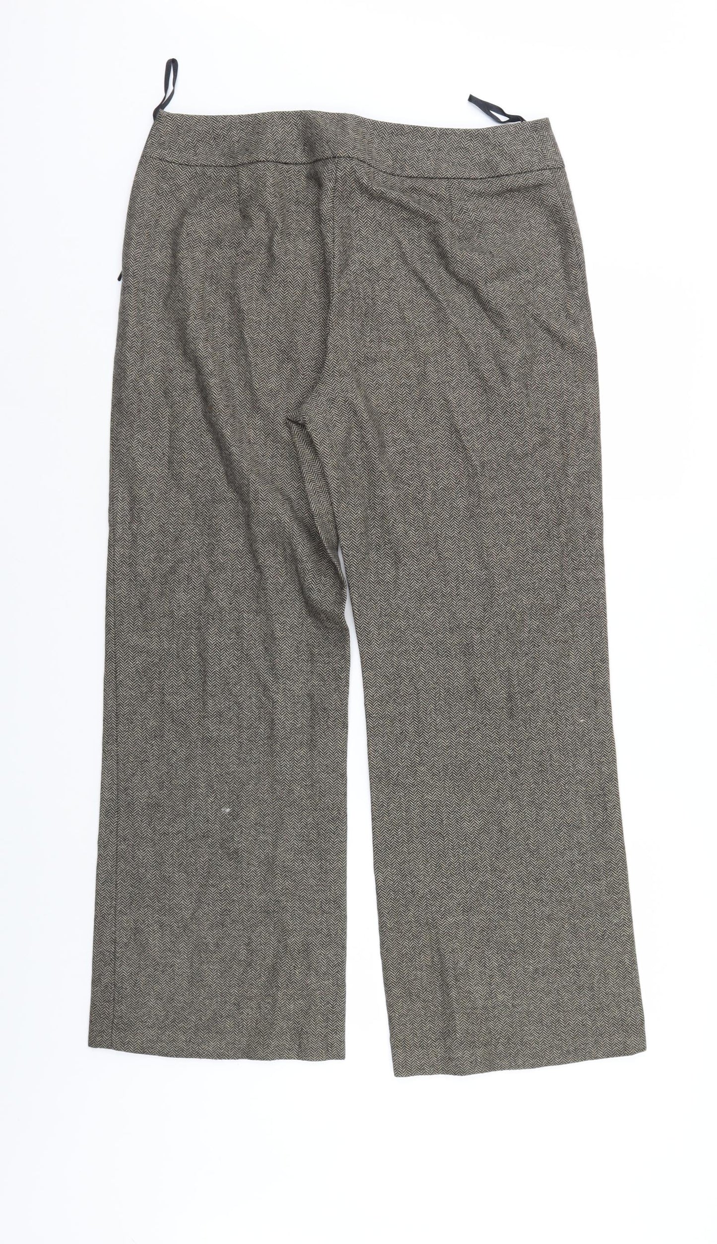 Laura Ashley Womens Red Houndstooth  Trousers  Size 14 L29 in