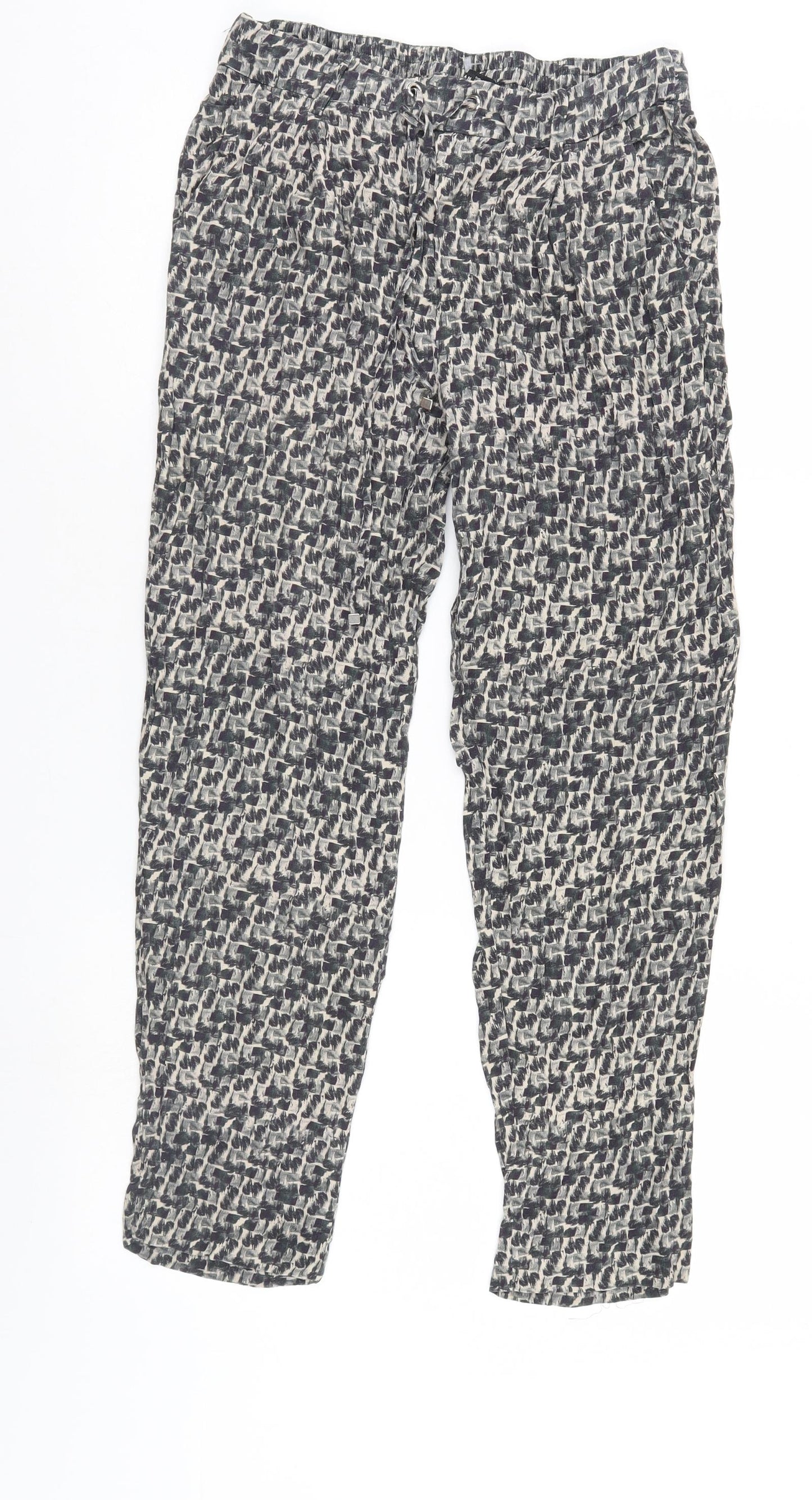 Zara Womens Multicoloured   Cropped Trousers Size M L25 in