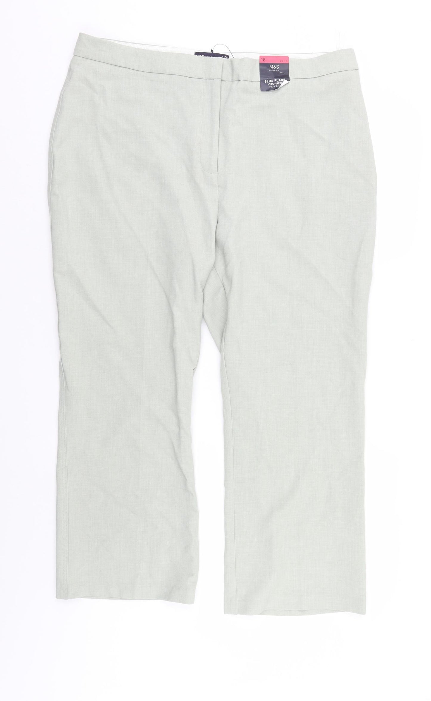 M&S Womens Green   Trousers  Size 18 L26 in
