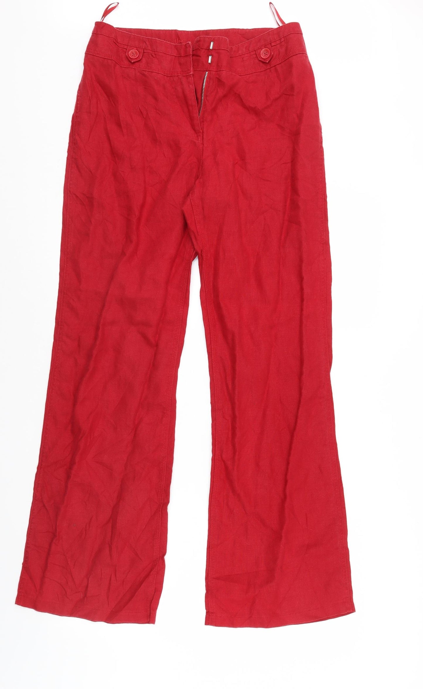 Per Una Womens Red   Trousers  Size 10 L32 in