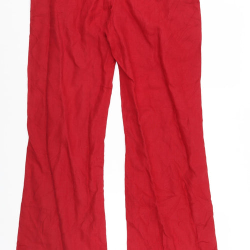 Per Una Womens Red   Trousers  Size 10 L32 in