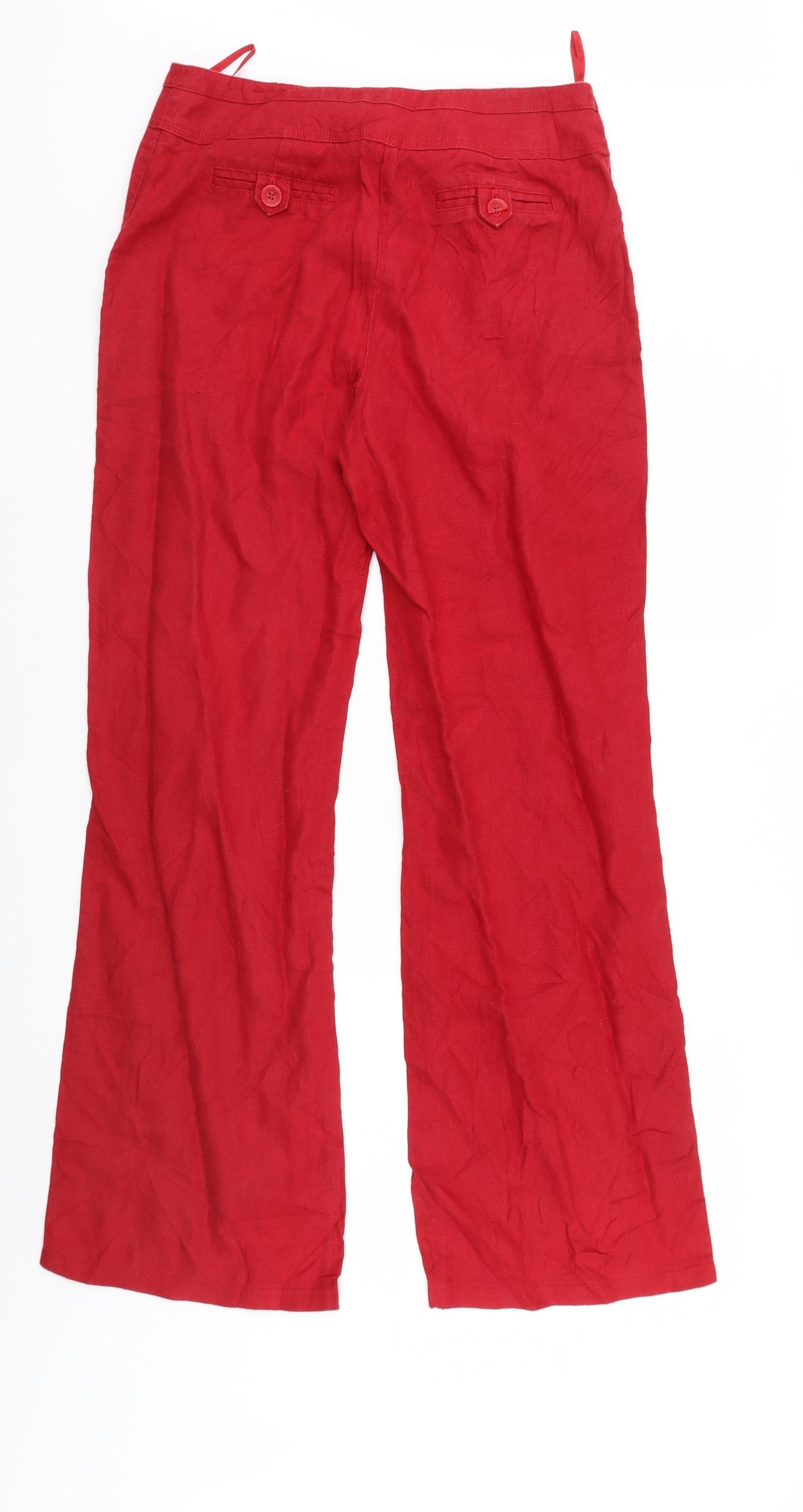 Per Una Womens Red   Trousers  Size 10 L32 in
