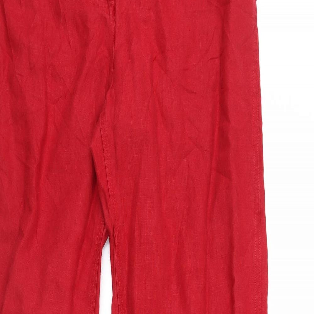 Per Una Womens Red   Trousers  Size 10 L32 in