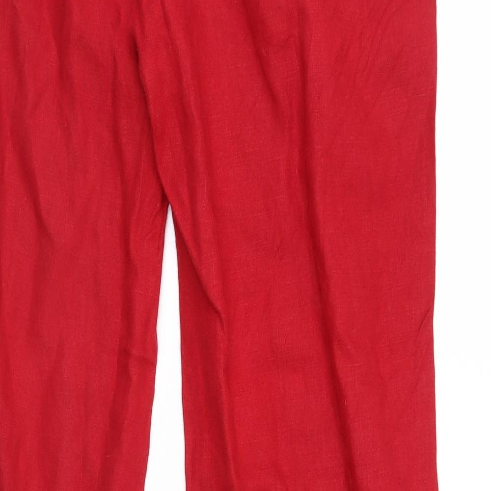 Per Una Womens Red   Trousers  Size 10 L32 in
