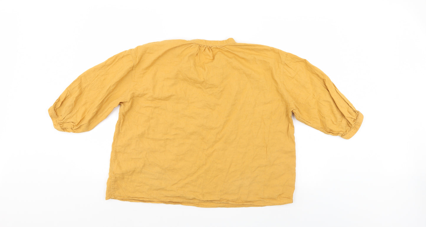 UNQLD Womens Gold   Basic Blouse Size M