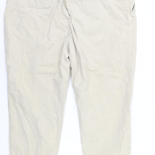 M&S Womens Ivory   Sweatpants Trousers Size 22 L26 in