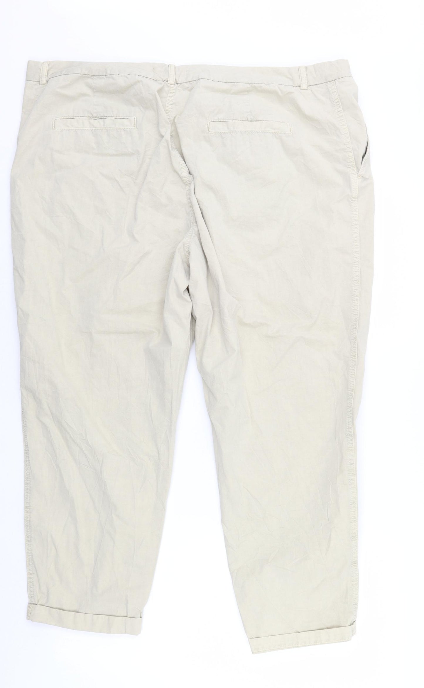 M&S Womens Ivory   Sweatpants Trousers Size 22 L26 in