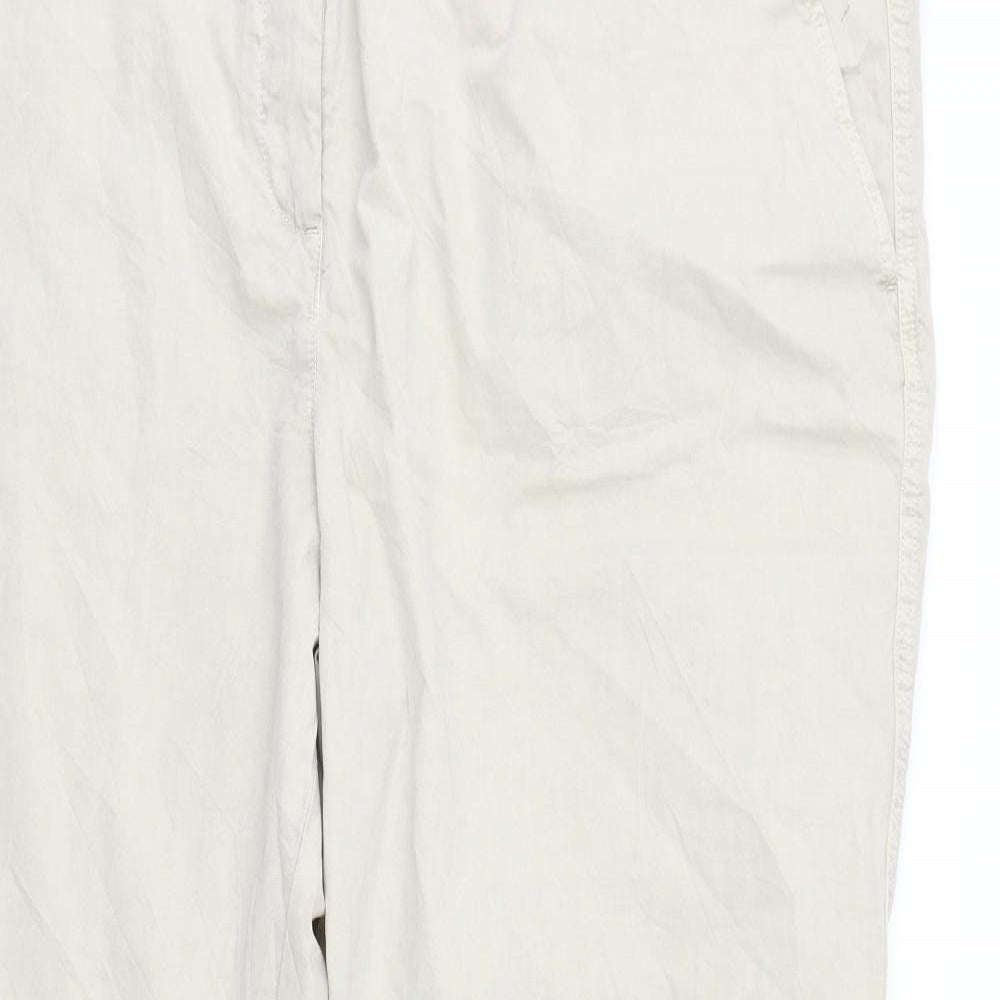 M&S Womens Ivory   Sweatpants Trousers Size 22 L26 in