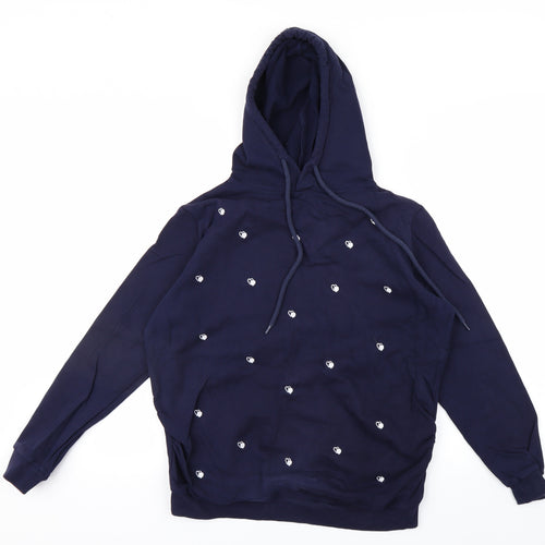DOROTHEY PERKINS Womens  Polka Dot  Pullover Hoodie Size 12  - hearts