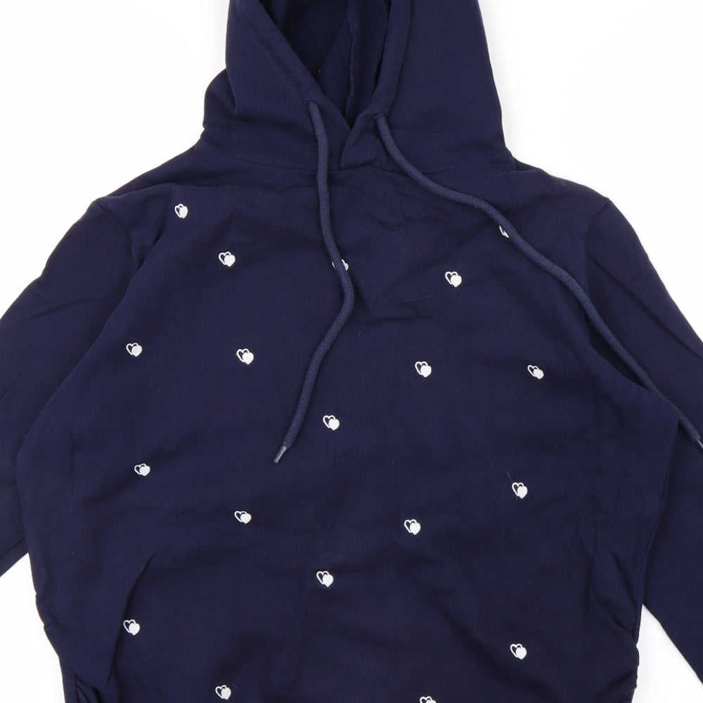 DOROTHEY PERKINS Womens  Polka Dot  Pullover Hoodie Size 12  - hearts