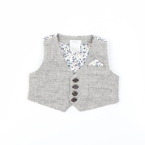 mamas & papas Boys Grey   Basic Jacket Snowsuit Size Newborn