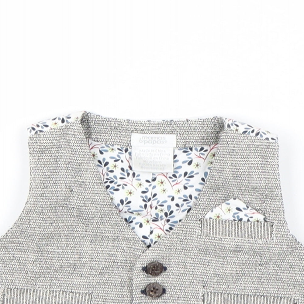 mamas & papas Boys Grey   Basic Jacket Snowsuit Size Newborn