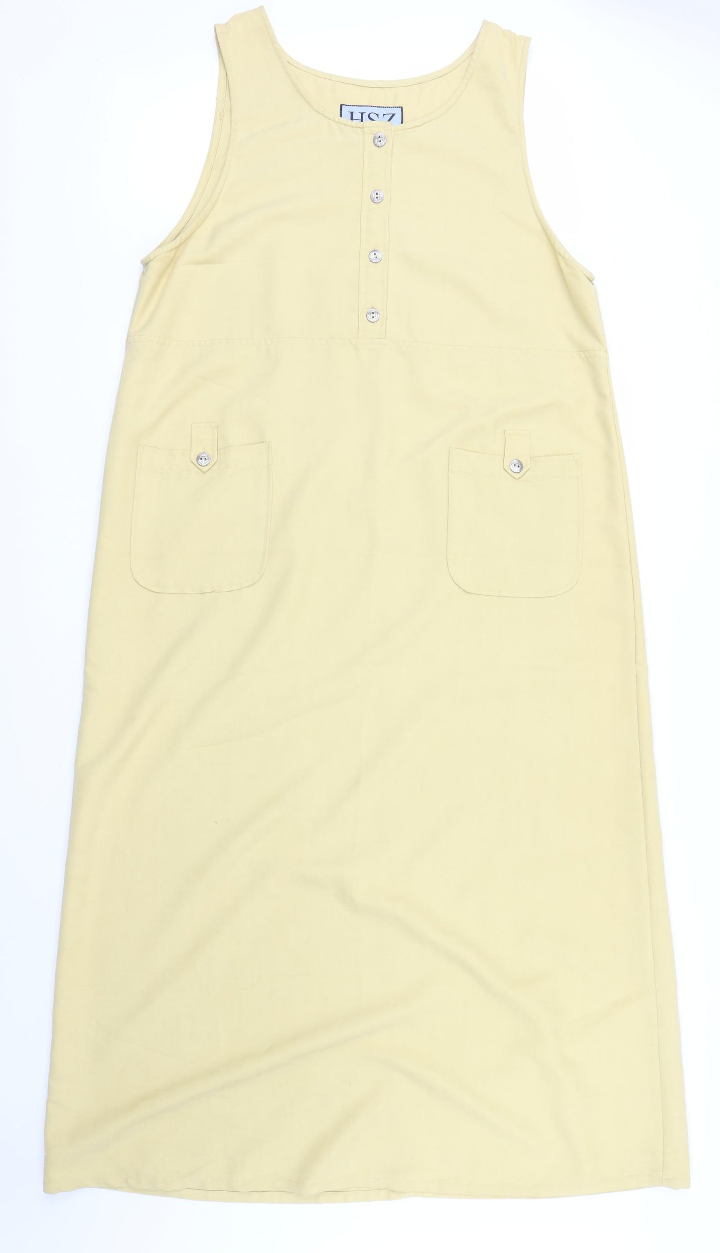 hsz studio Womens Yellow   Pinafore/Dungaree Dress  Size XL