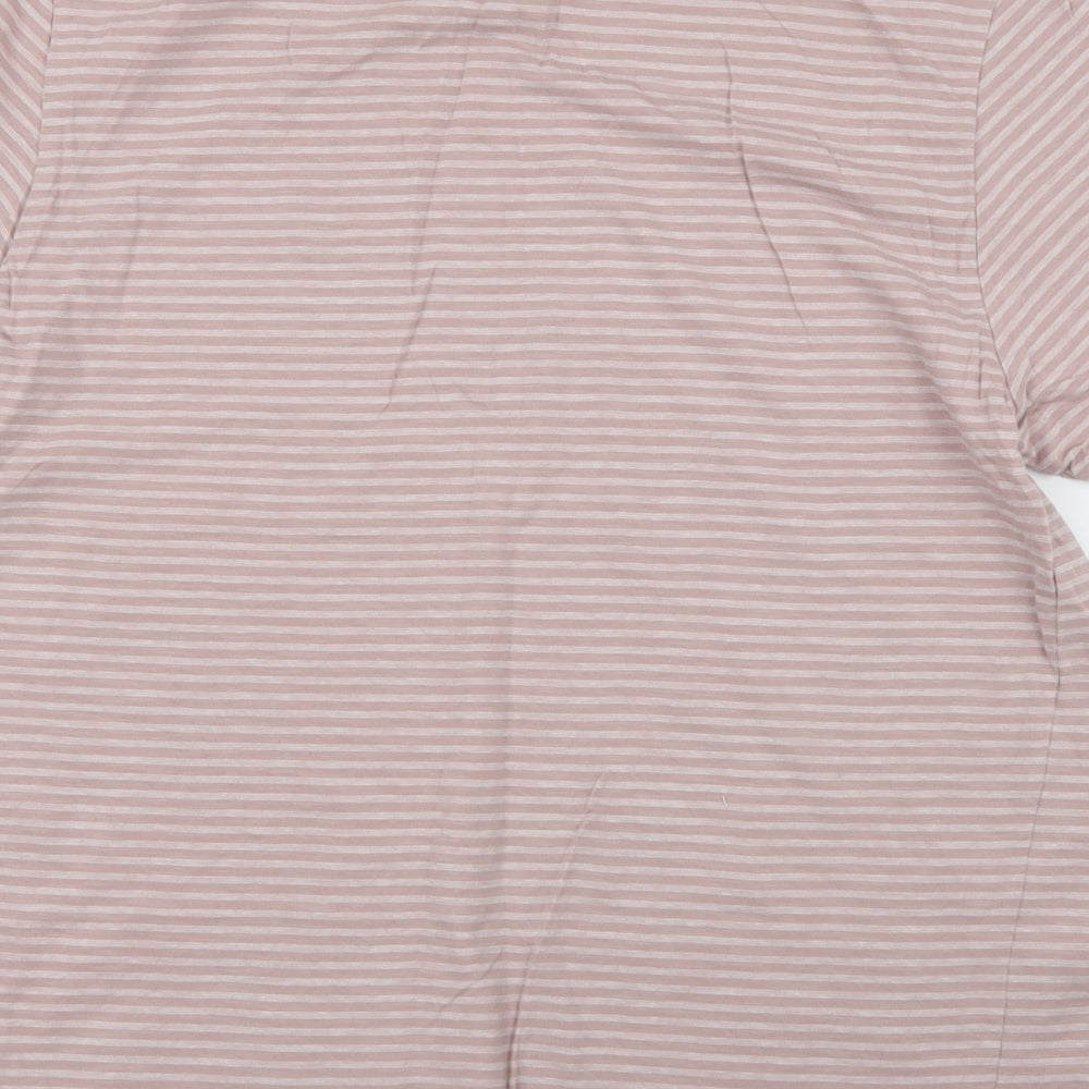 AllSaints Mens Pink Striped   T-Shirt Size XL