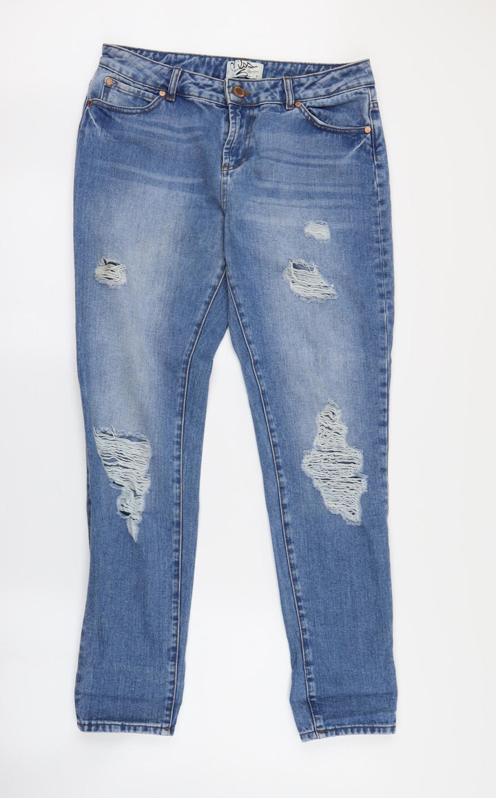 miss denim Womens Blue   Straight Jeans Size 10 L20 in