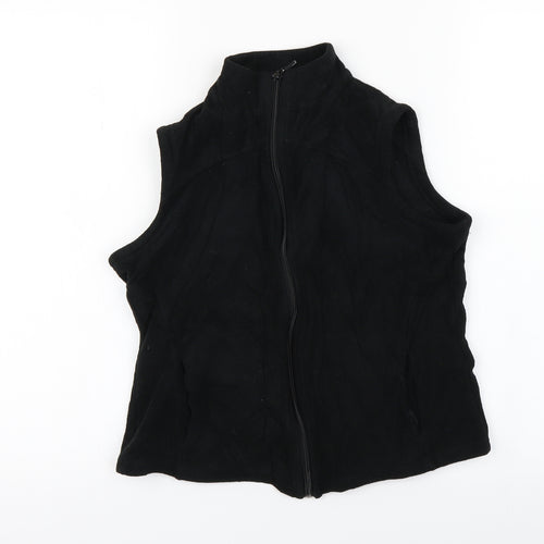 Marks and Spencer Womens Black  Fleece Jacket  Size 4