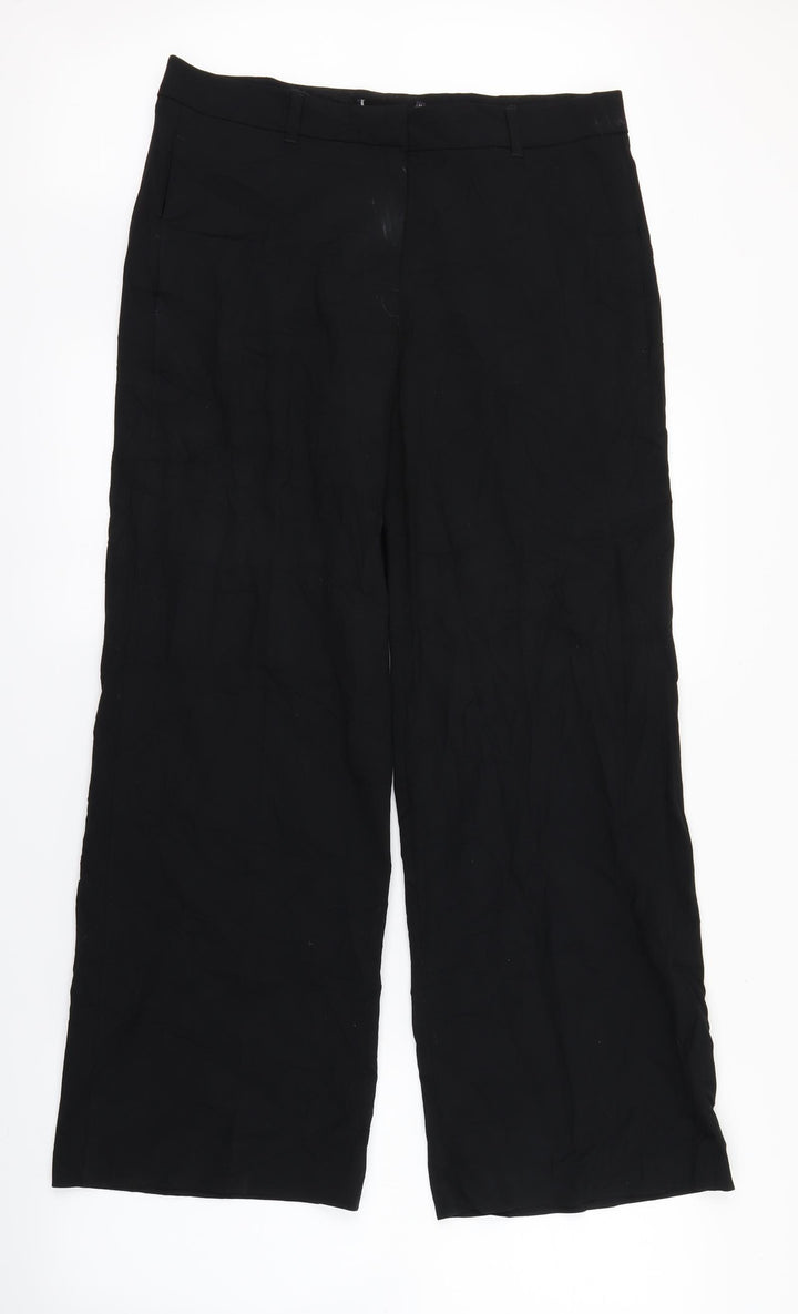 Preworn Womens Black   Trousers  Size 12 L26 in