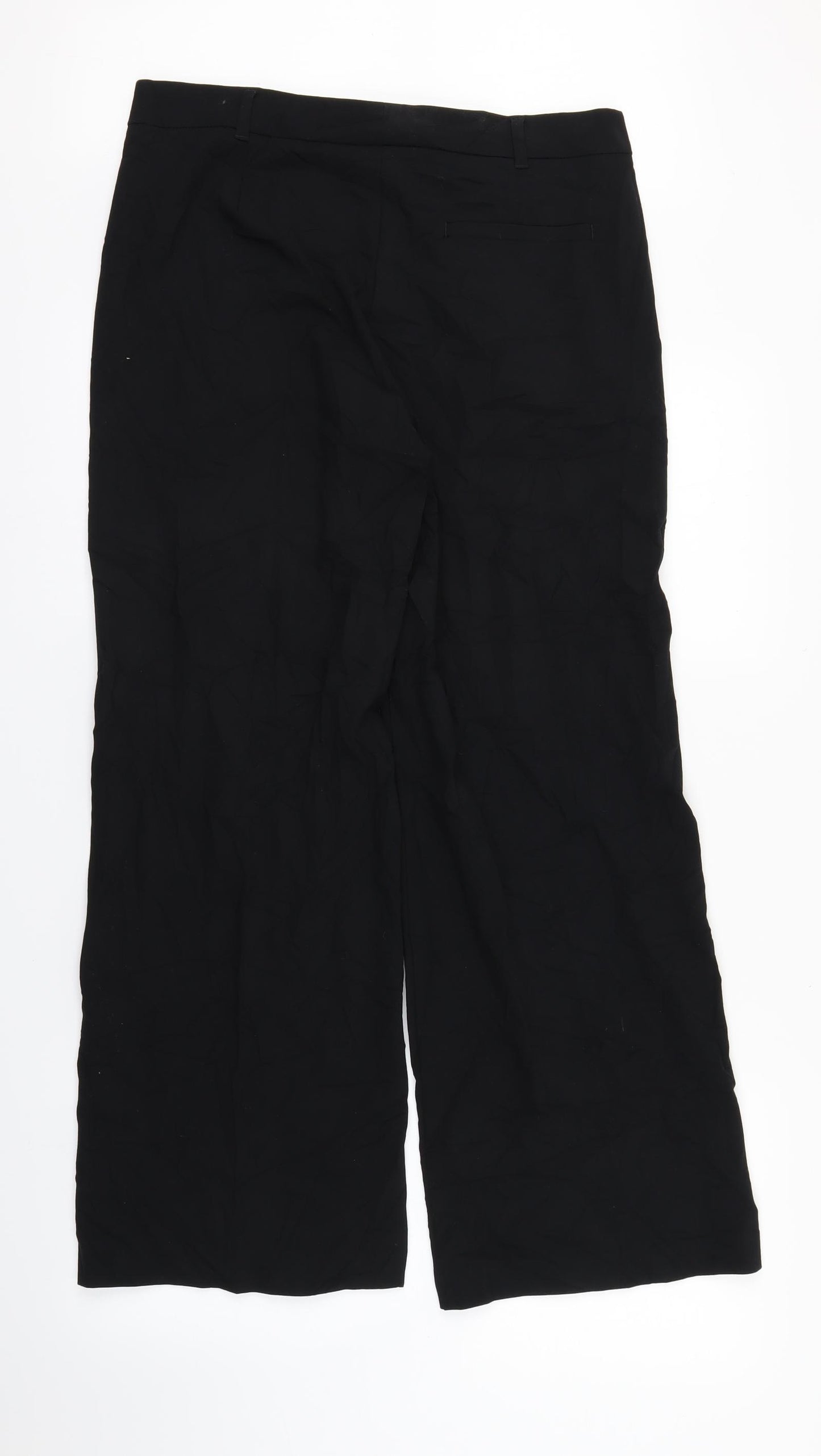 Preworn Womens Black   Trousers  Size 12 L26 in