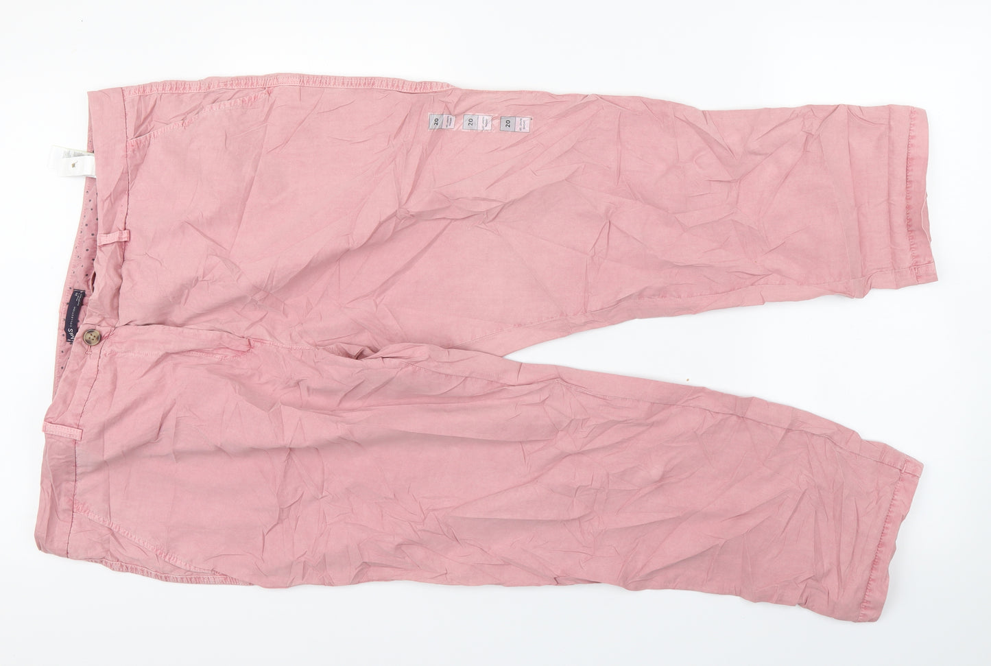Marks and Spencer Womens Pink   Trousers  Size 20 L24 in