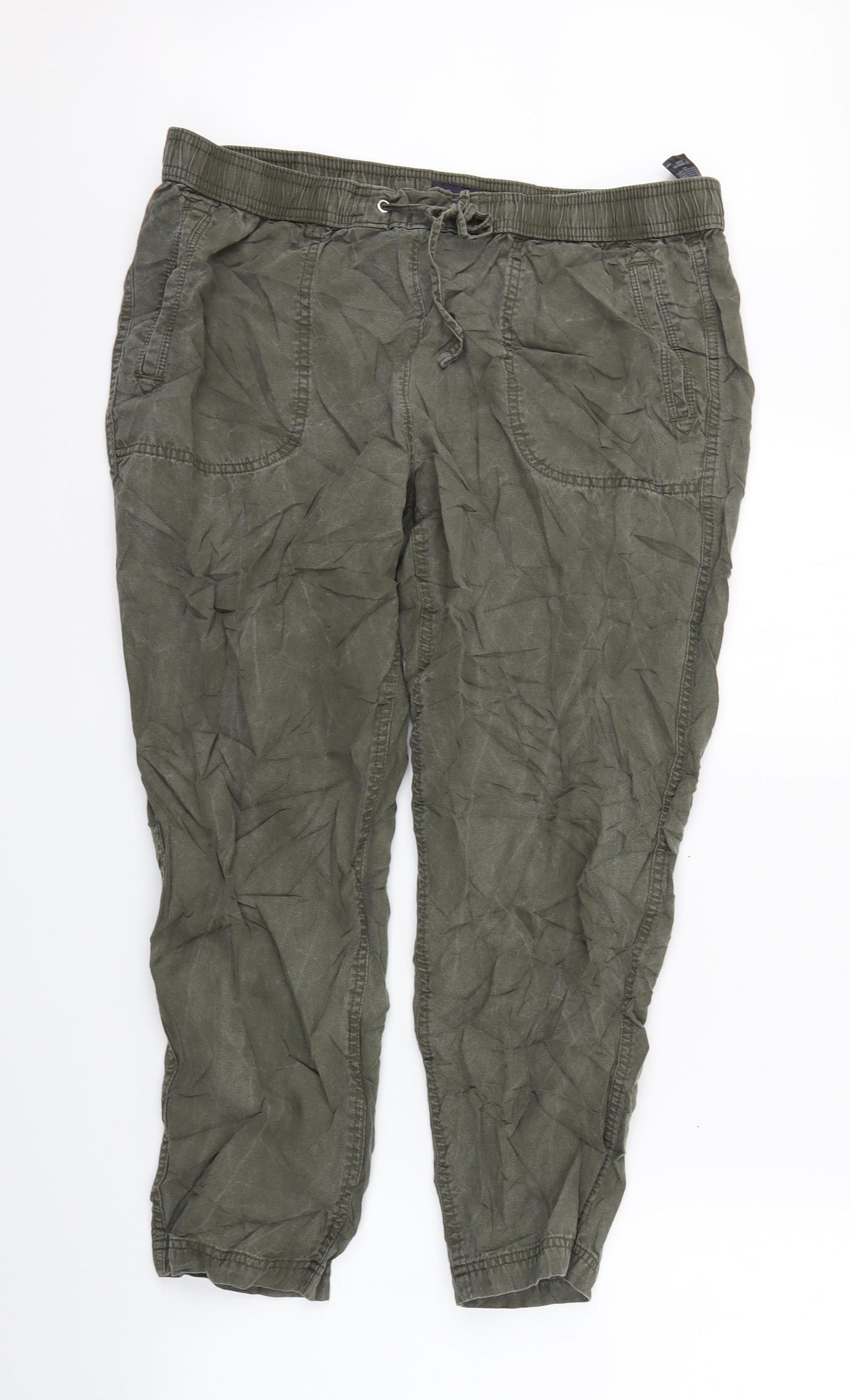 Marks and Spencer Womens Green   Bloomer Trousers Size 16 L22 in
