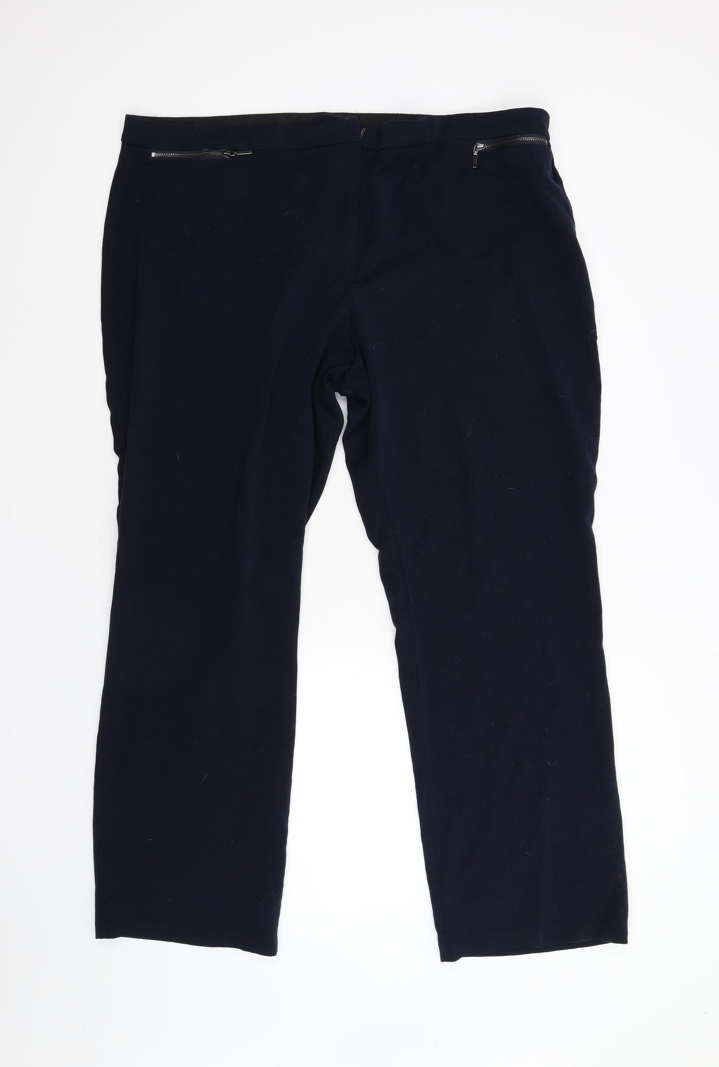 M&S Womens Blue   Trousers  Size 22 in L28 in