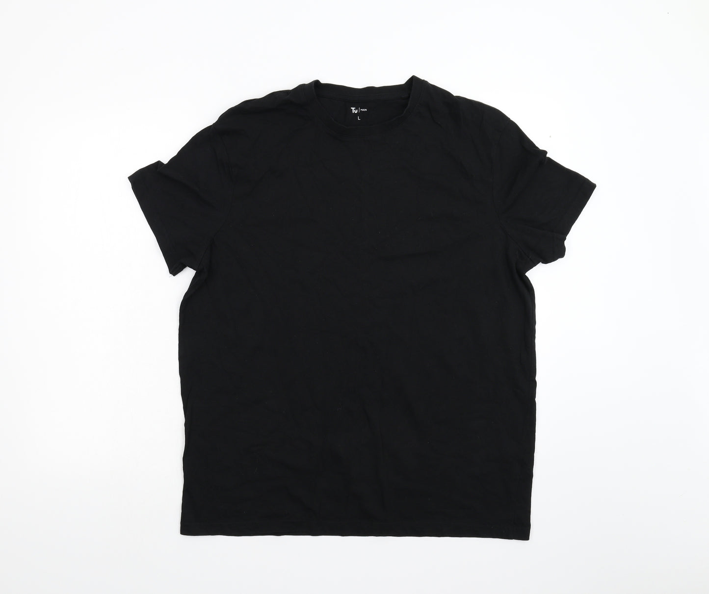 TU Mens Black    T-Shirt Size L
