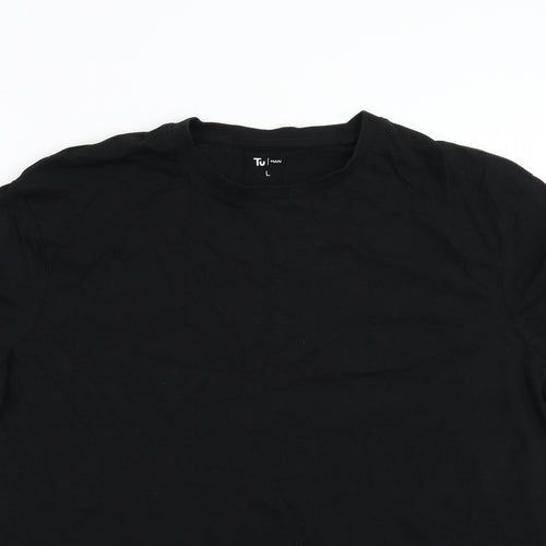 TU Mens Black    T-Shirt Size L