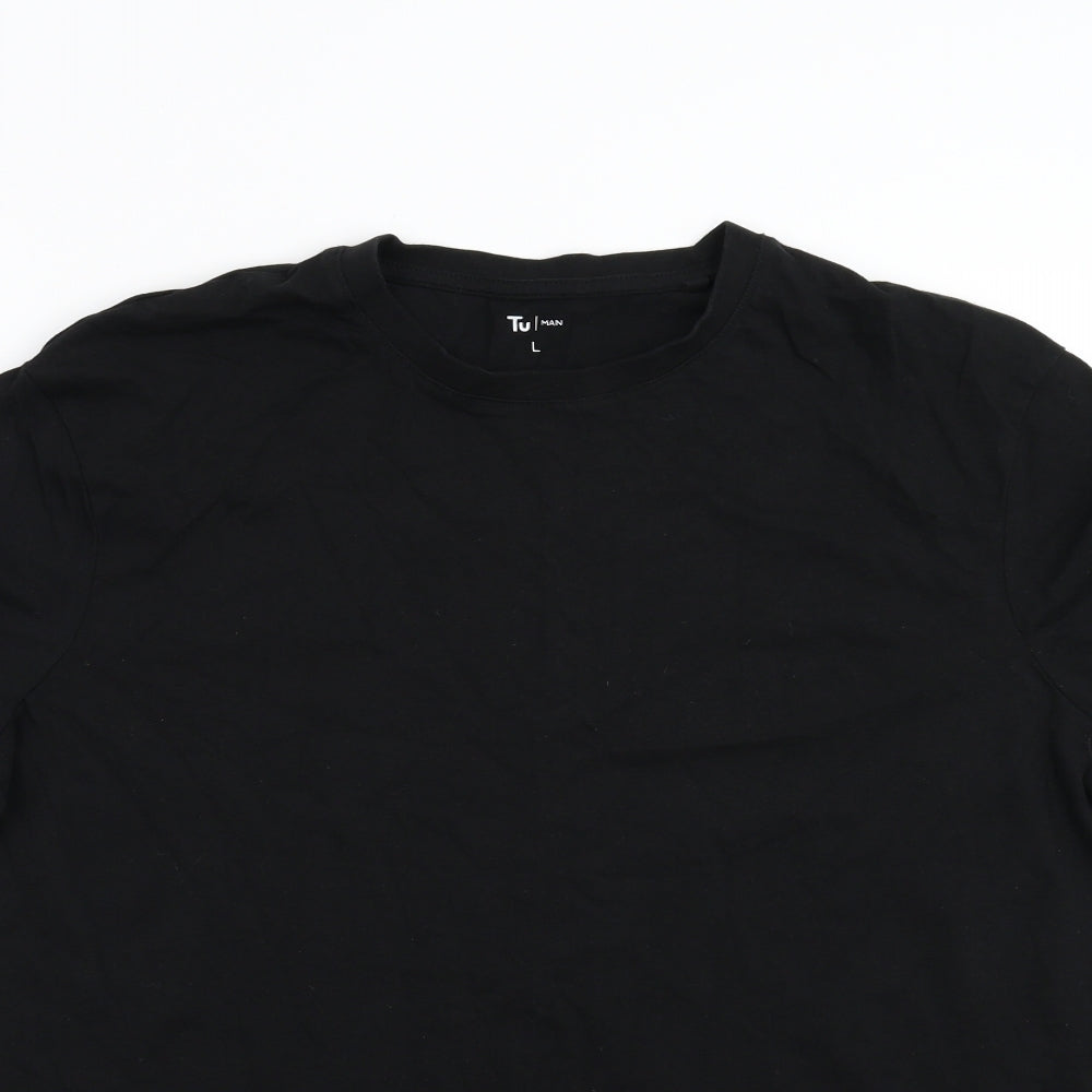 TU Mens Black    T-Shirt Size L