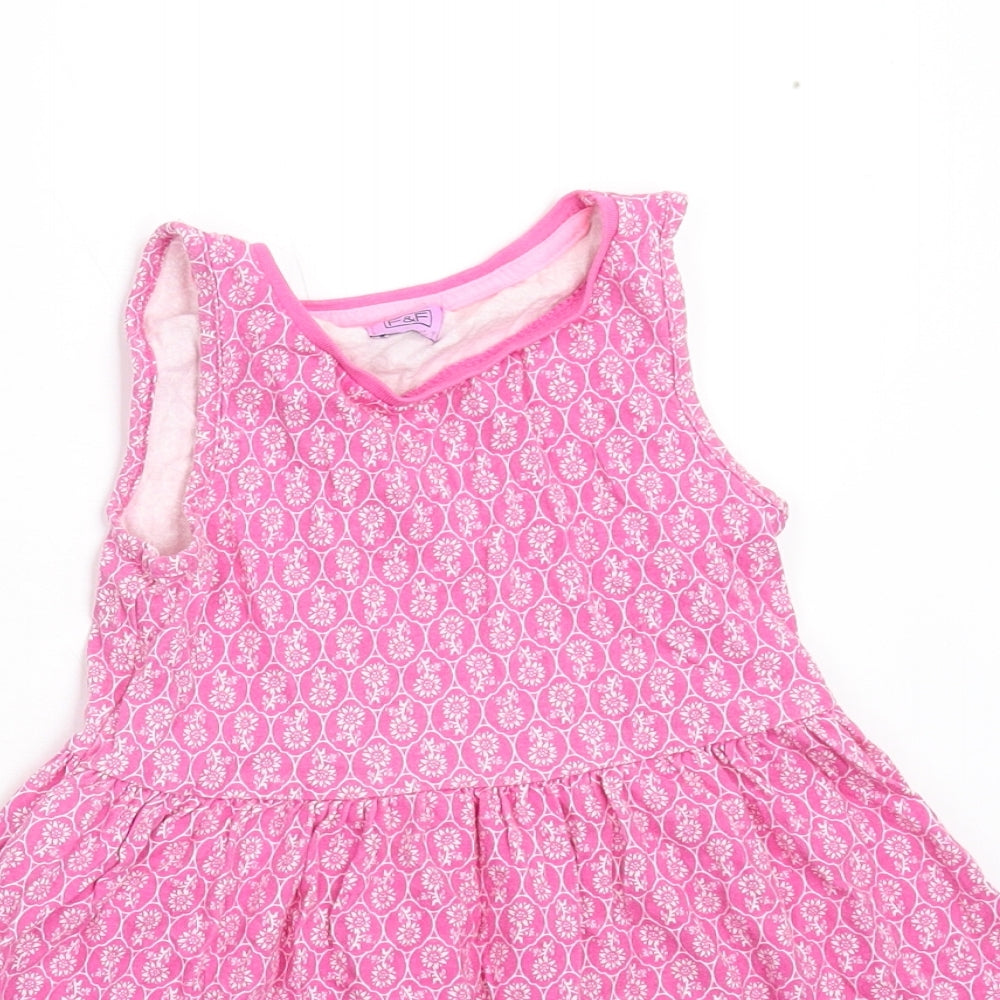 F&F Girls Pink   Fit & Flare  Size 3-4 Years