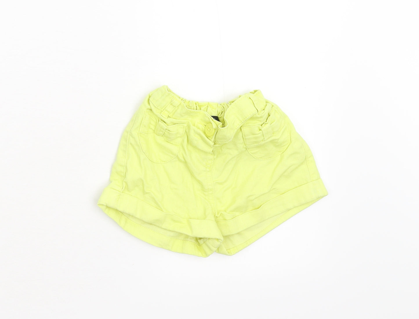 George Girls Yellow   Utility Shorts Size 2-3 Years