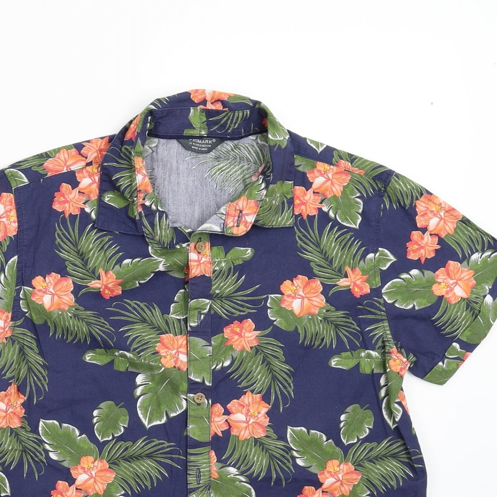 Primark Boys Multicoloured Floral  Basic Button-Up Size 11-12 Years