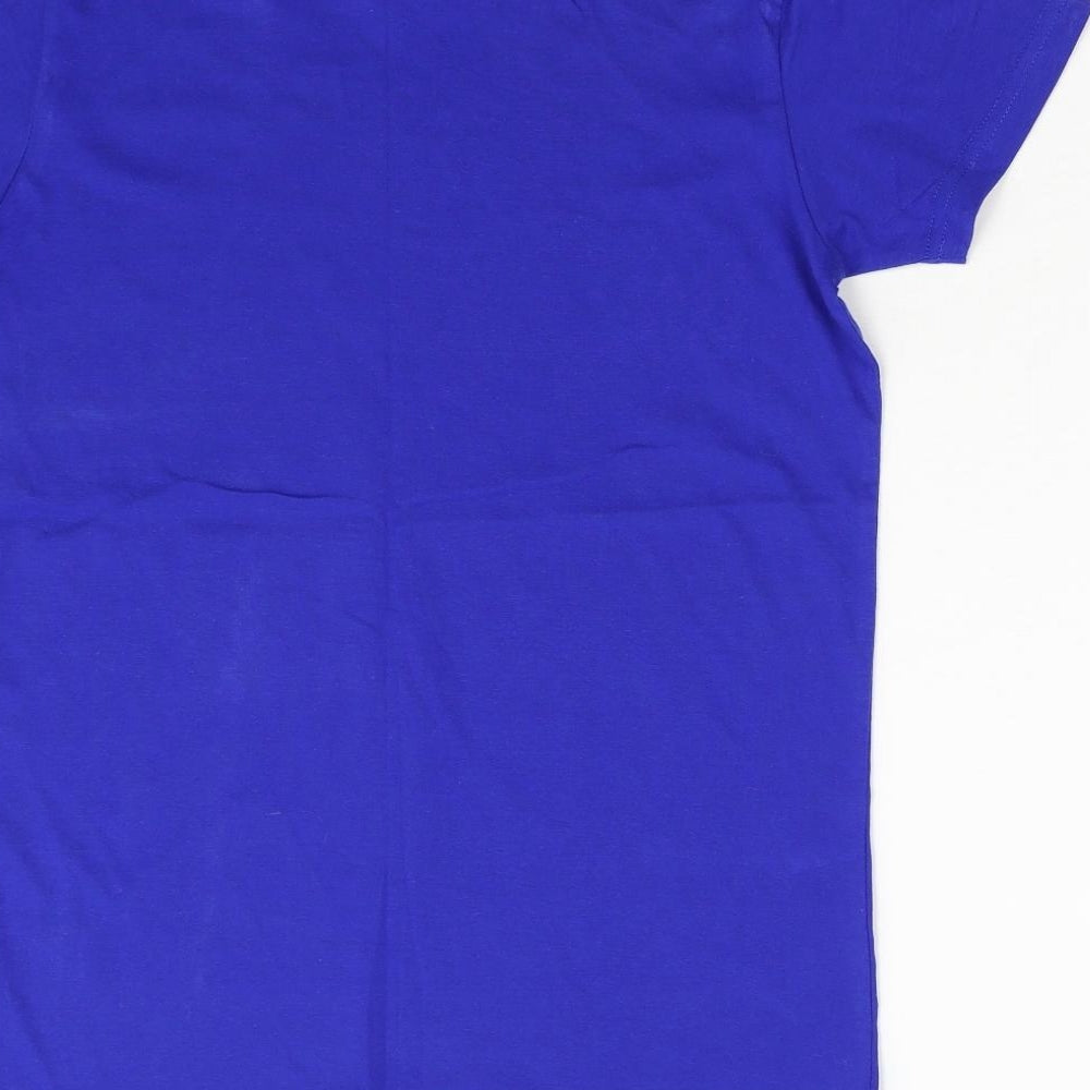 Primark Boys Blue   Basic T-Shirt Size 11-12 Years  - Football