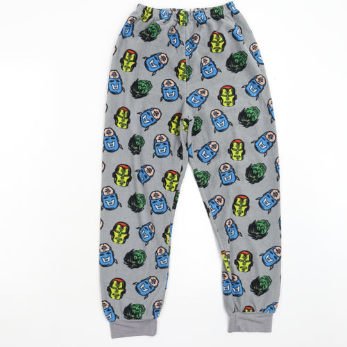 Preworn Boys Grey  Fleece  Pyjama Pants Size 9-10 Years  - Marvel