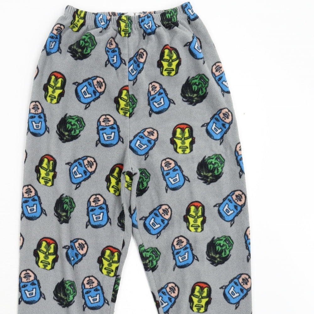 Preworn Boys Grey  Fleece  Pyjama Pants Size 9-10 Years  - Marvel