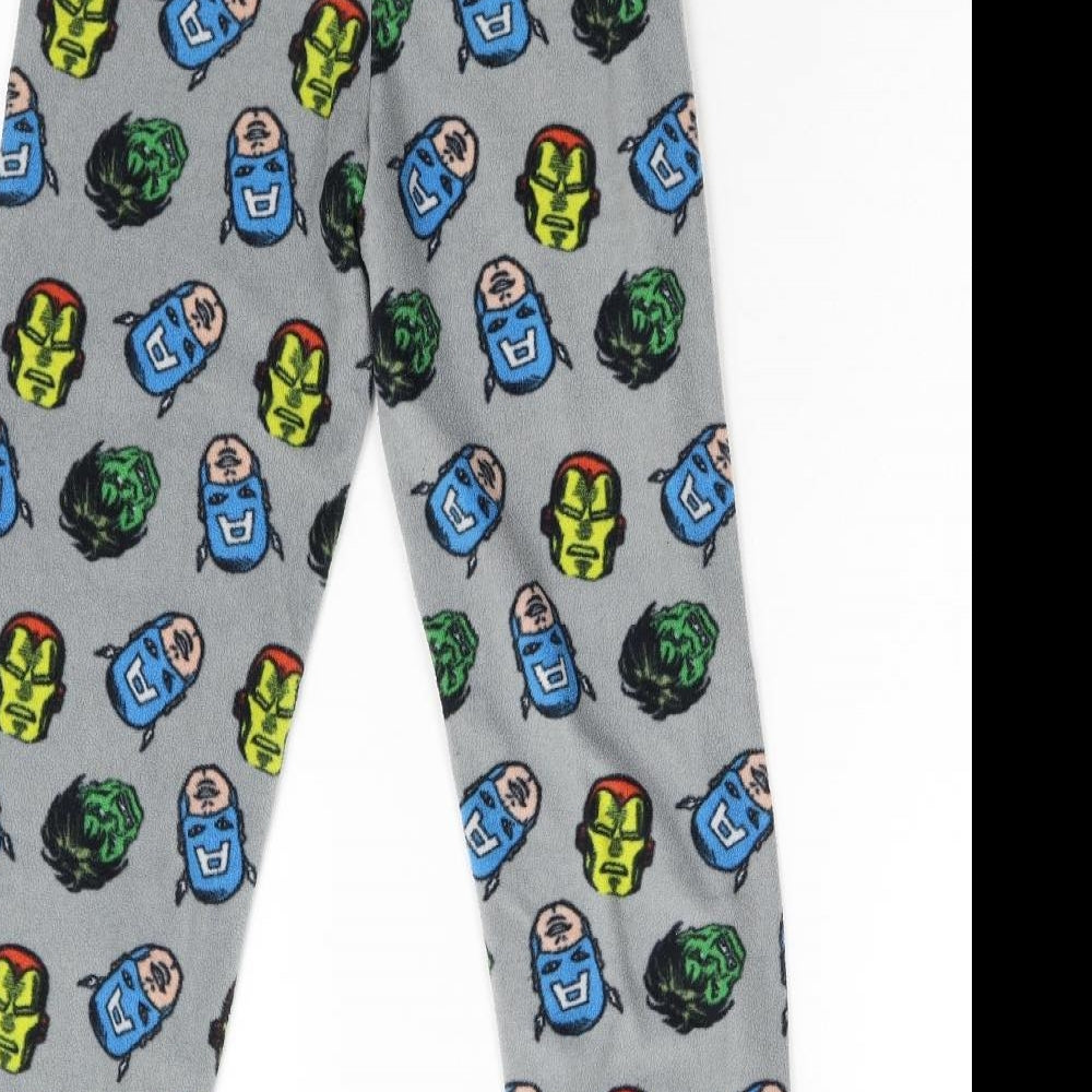 Preworn Boys Grey  Fleece  Pyjama Pants Size 9-10 Years  - Marvel