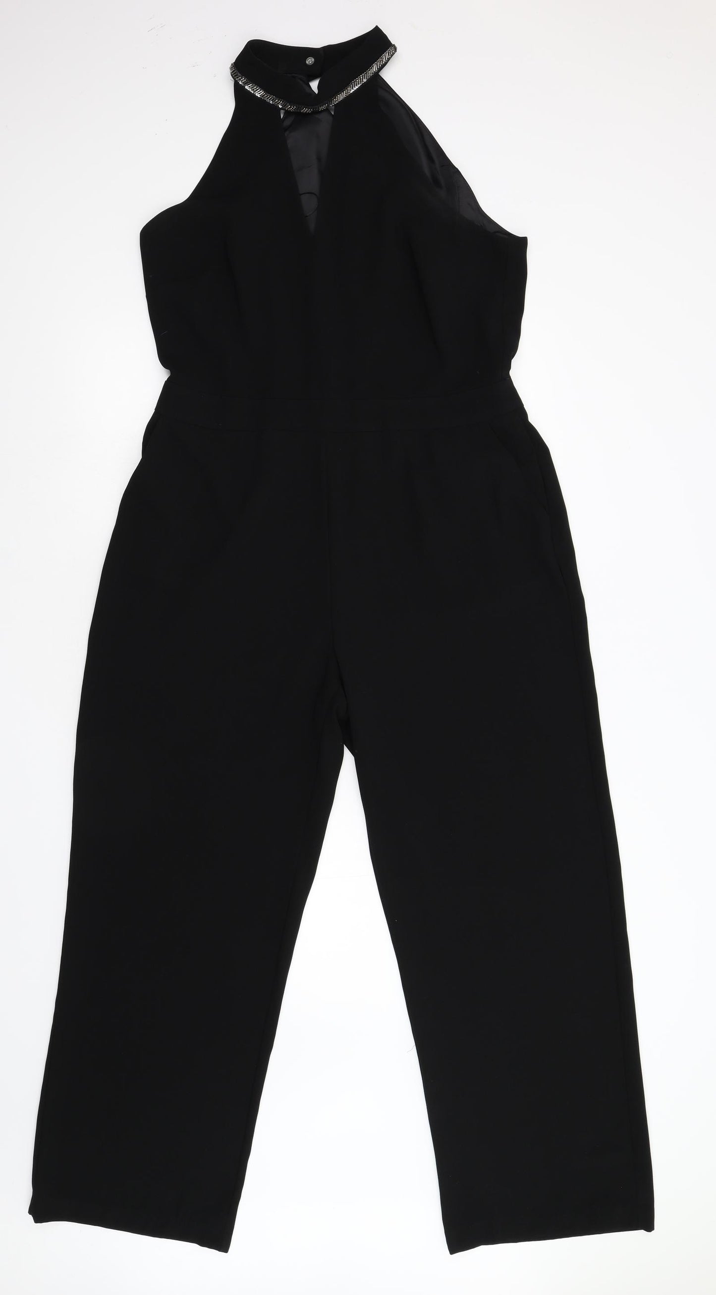 Peacocks Womens Black   Jumpsuit One-Piece Size 14
