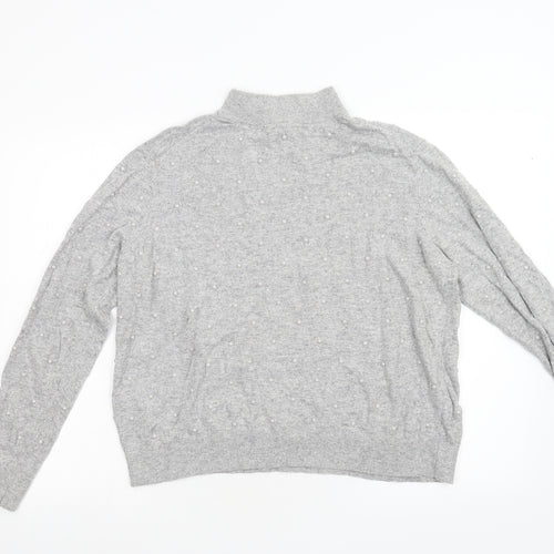 Warehouse Womens Grey  Knit Pullover Jumper Size 14