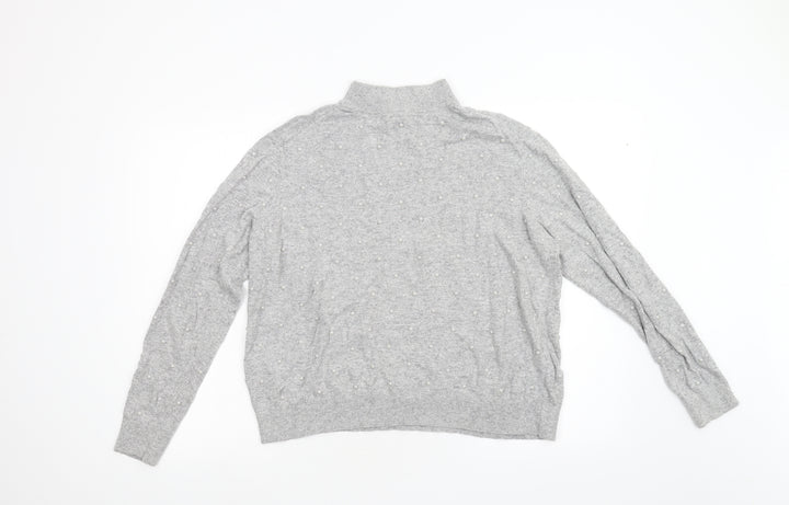 Warehouse Womens Grey Knit Pullover Jumper Size 14