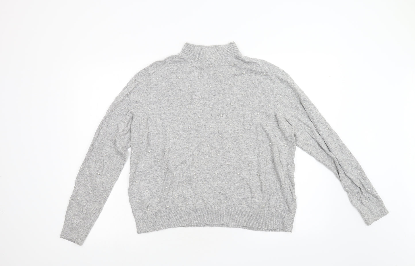 Warehouse Womens Grey  Knit Pullover Jumper Size 14