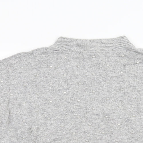 Warehouse Womens Grey  Knit Pullover Jumper Size 14