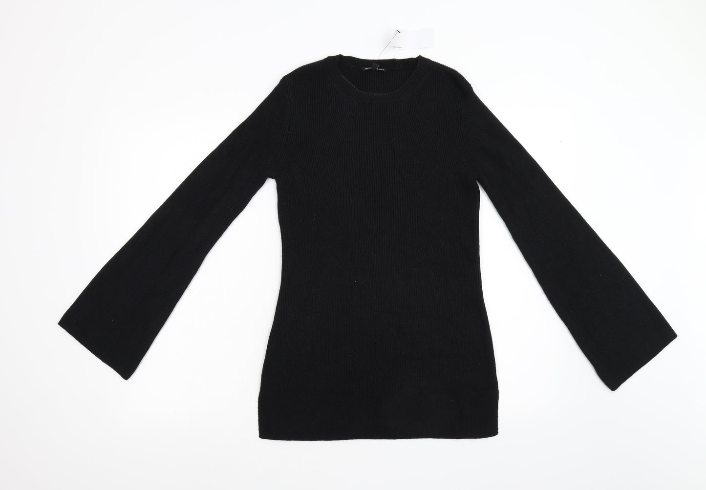 Warehouse Womens Black  Knit Pullover Jumper Size 10