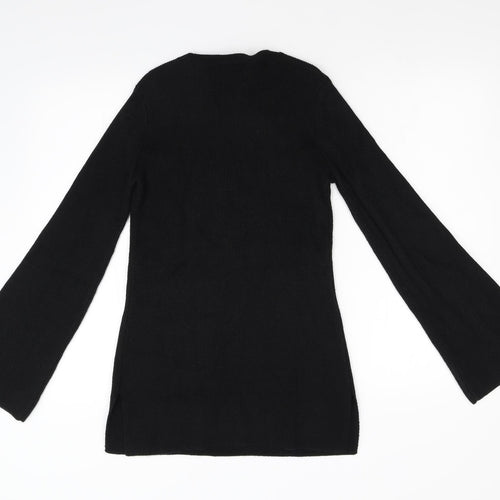 Warehouse Womens Black  Knit Pullover Jumper Size 10