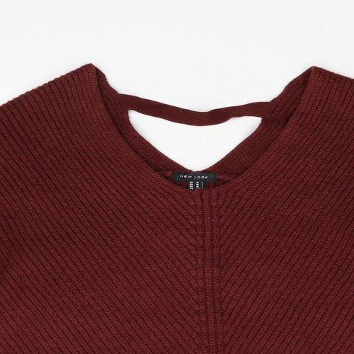 New Look Womens Orange  Knit Pullover Jumper Size M