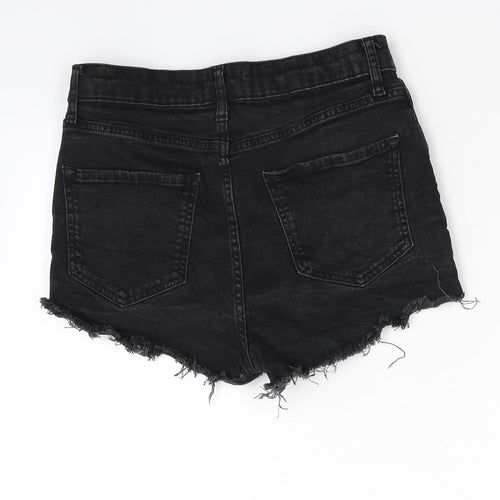 River Island Womens Black  Denim Cut-Off Shorts Size 12