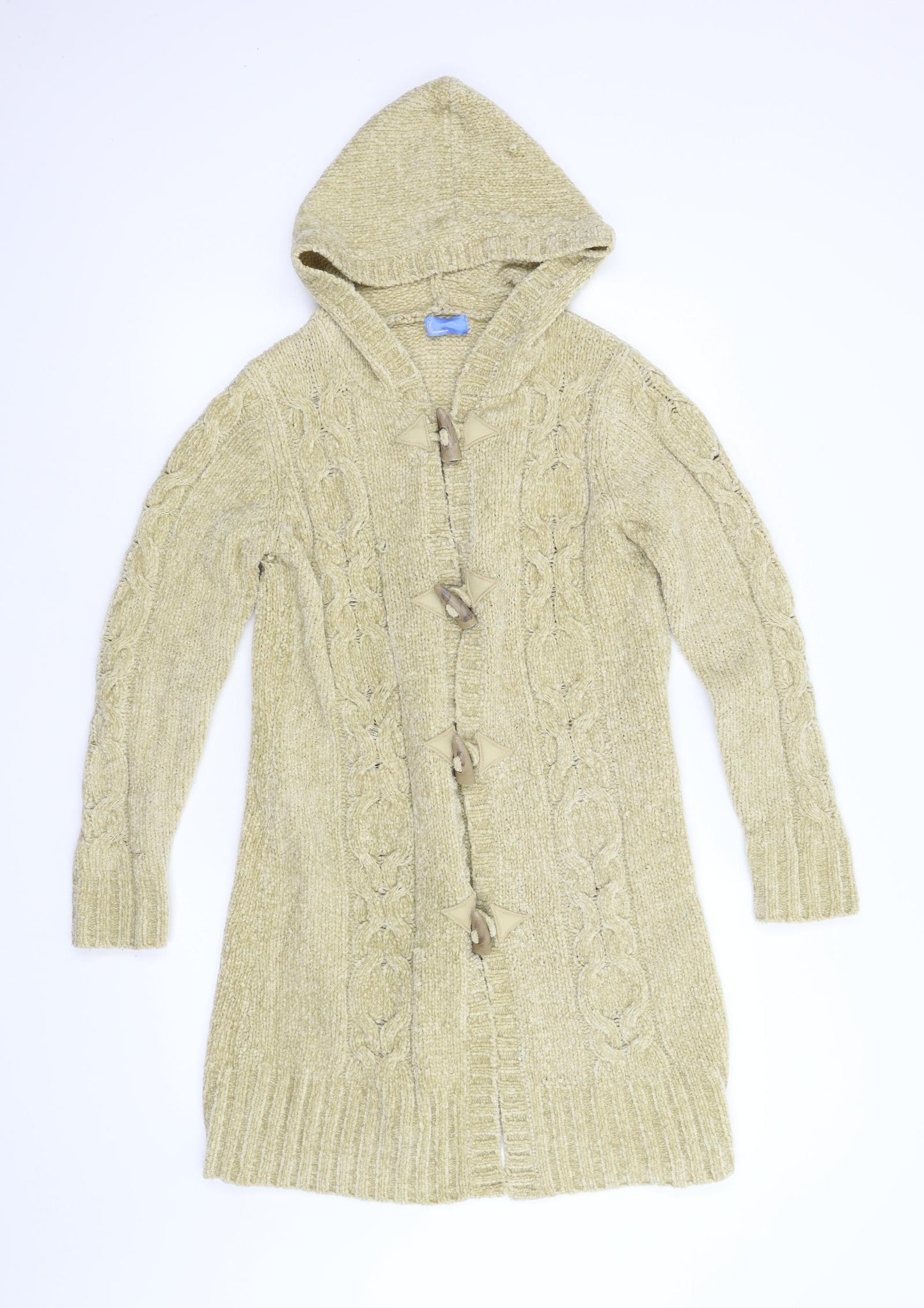 Jac Womens Beige  Knit Cardigan Jumper Size 10