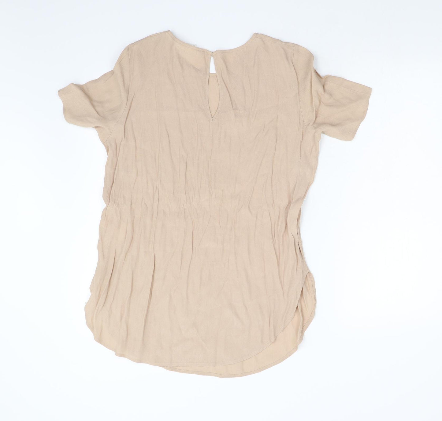 H&M Womens Beige   Basic Blouse Size 10